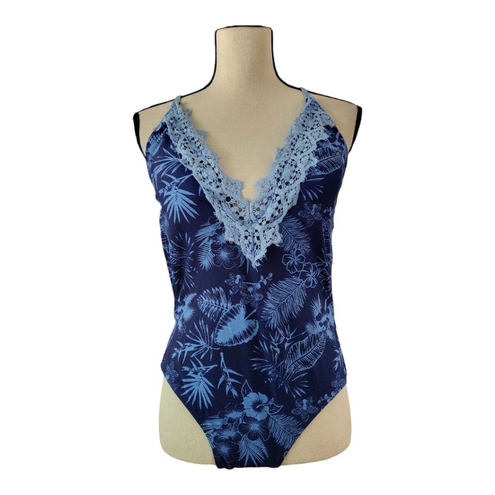 💕YMI one piece open‎ back swim suit with lace detailing